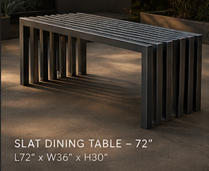 SLAT Dining Table 72'